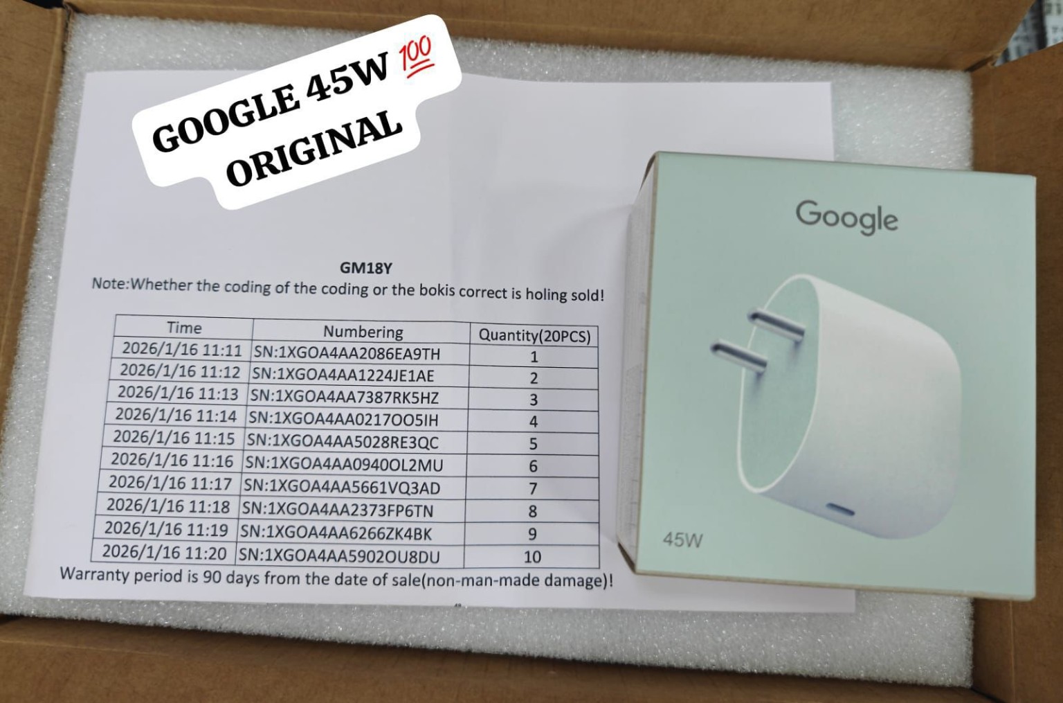 Google Adupter 45W