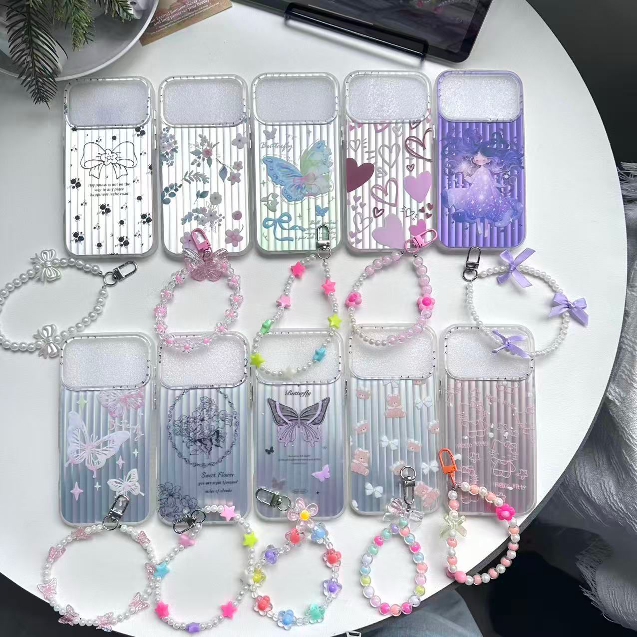 Acrylic print case with phone charms