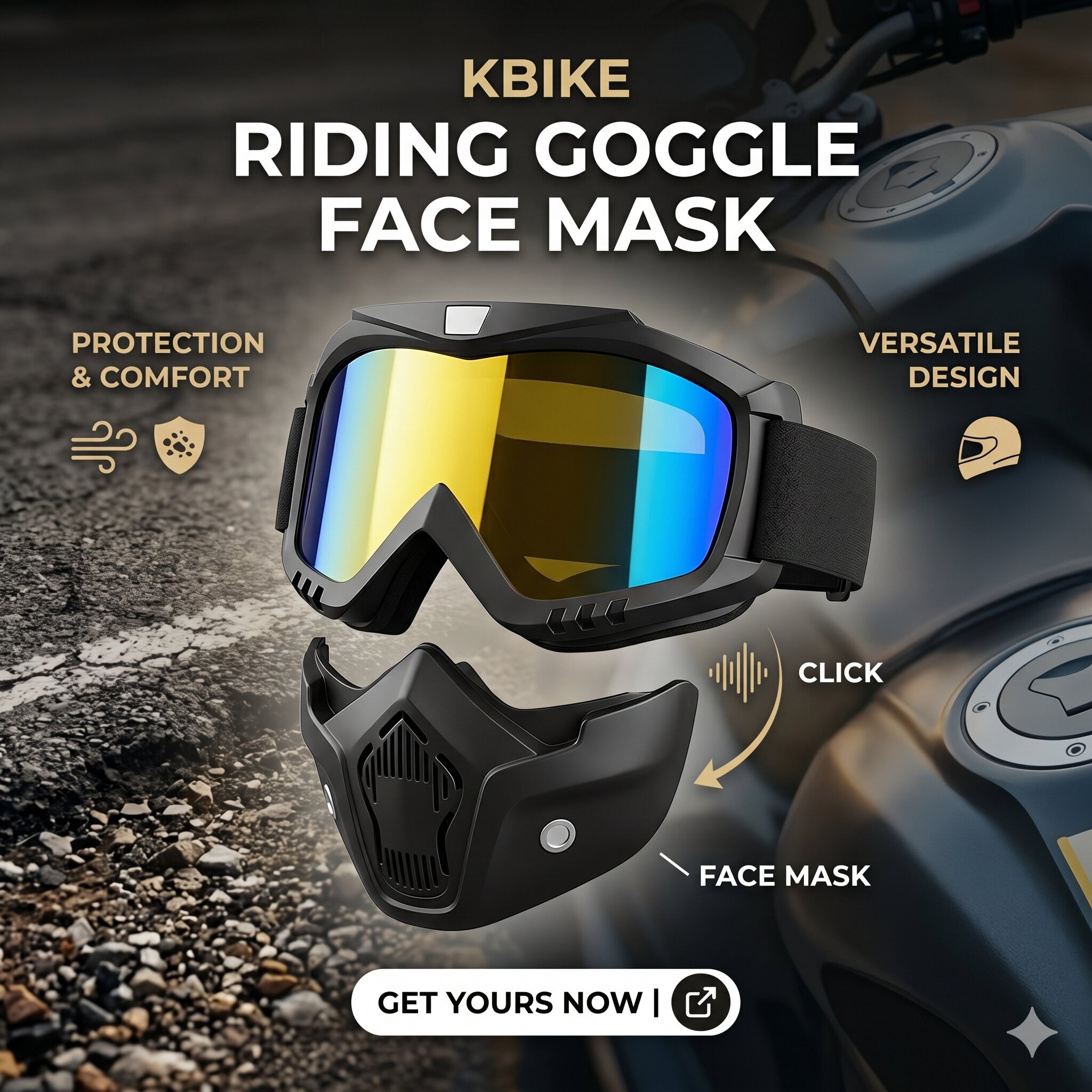 Bike Riding Goggle Face Mask